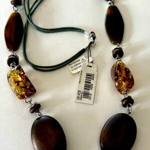 Elegant Brown and Gold Necklace